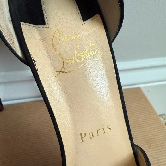 Christian Louboutin Aketata 120 Black Suede Platform Sandal - Picture 6 of 14